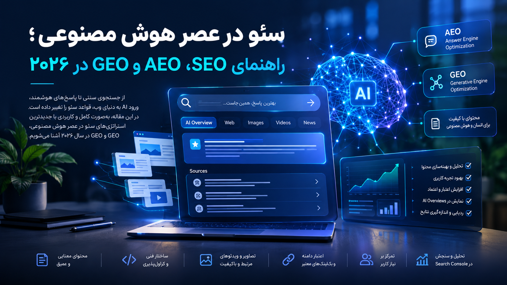 سئو در عصر هوش مصنوعی؛ راهنمای کامل AI SEO، AEO و GEO در ۲۰۲۶